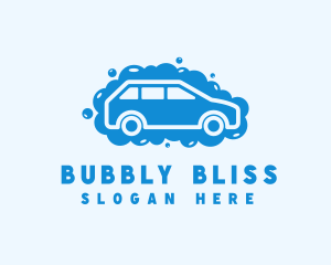 Car Cleaning Bubbles logo design