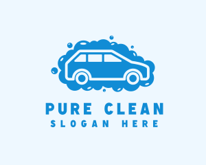 Car Cleaning Bubbles logo design