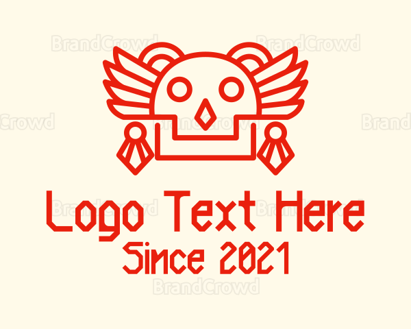 Ancient Mayan Skull Logo