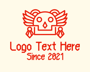 Ethnic - Ancient Mayan Skull logo design