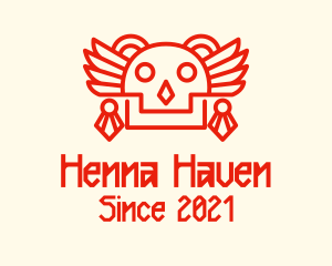 Henna - Ancient Mayan Skull logo design