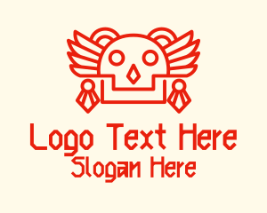 Ancient Mayan Skull Logo