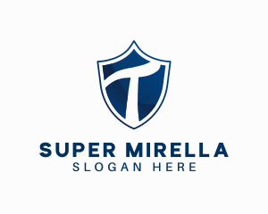 Blue Shield Letter T Logo