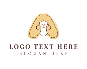 Beauty Blogger - Glamorous Woman Jewelry Fashion logo design