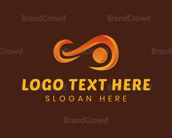Orange Infinity Loop Logo