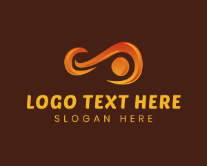 Infinite - Orange Infinity Loop logo design