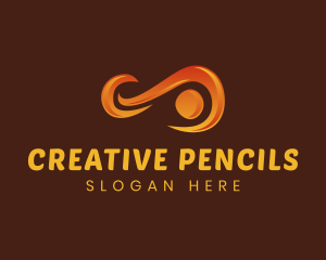 Orange Infinity Loop logo design