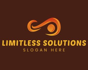 Unlimited - Orange Infinity Loop logo design