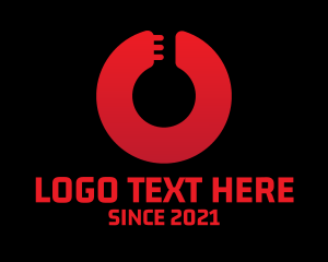 Cyberspace - Temperature Gauge Tech logo design