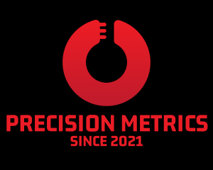 Measurement - Temperature Gauge Tech logo design