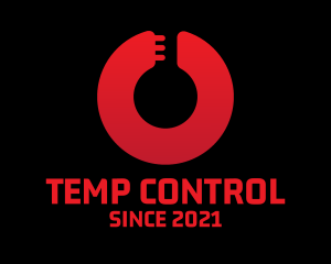 Thermostat - Temperature Gauge Tech logo design