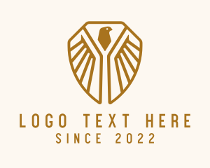 Eagle - Gold Imperial Eagle Shield logo design