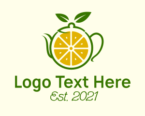 Citrus - Lemon Herbal Teapot logo design