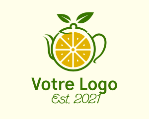 Leaf - Lemon Herbal Teapot logo design