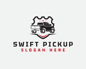 Pickup - Pickup Truck Badge logo design
