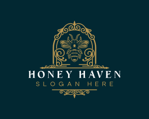 Beehive - Ornamental Bee Honey logo design