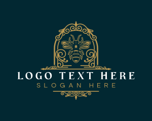 Honey - Ornamental Bee Honey logo design