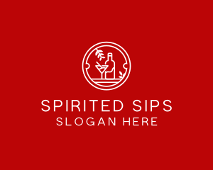 Alcohol - Martini Cocktail Bar logo design