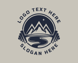 Barbell - Barbell Mountain Camp logo design