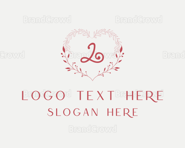 Floral Heart Letter Logo