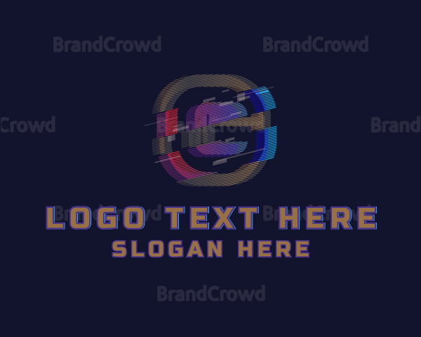 Gradient Glitch Letter G Logo