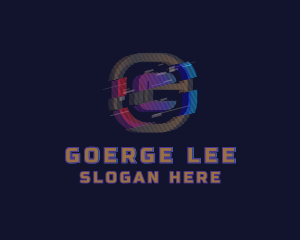 Gradient Glitch Letter G Logo