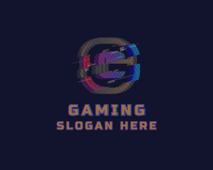 Blogger - Gradient Glitch Letter G logo design