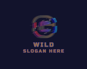 Nightclub - Gradient Glitch Letter G logo design