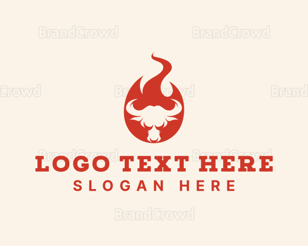 Beef Steak Fire Logo