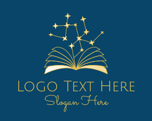 Astronomy - Star Constellation Book logo design