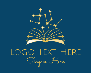 School - Star Constellation Book logo design
