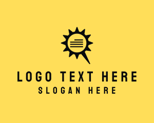 Notification - Cog Chat Bubble logo design