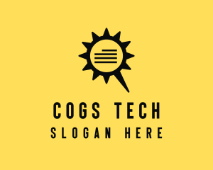 Cog Chat Bubble logo design