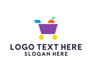 Supermarket - Market Grocery Cart logo design