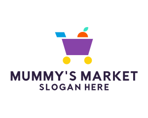 Market Grocery Cart logo design