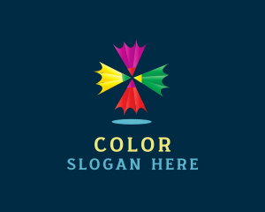 Colorful Drawing Pencils Logo