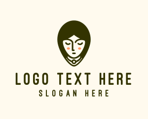 Cosmetic - Woman Necklace Jewelry logo design