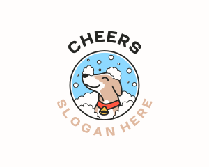 Dog Grooming Bath Logo