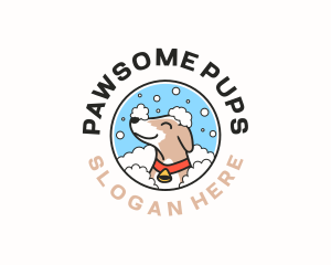 Dog Grooming Bath logo design