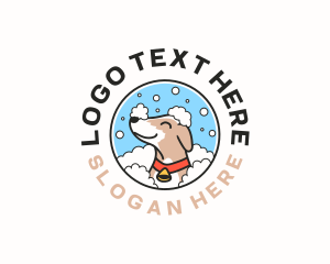 Canine - Dog Grooming Bath logo design