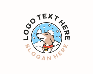 Dog Grooming Bath Logo