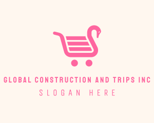 Convenience Store - Swan Shopping Cart logo design