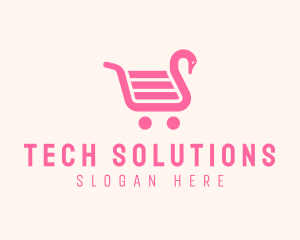 Commerce - Swan Shopping Cart logo design