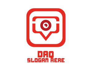 Customer Care - Red Video Chat App logo design