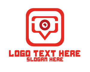 Red Video Chat App Logo