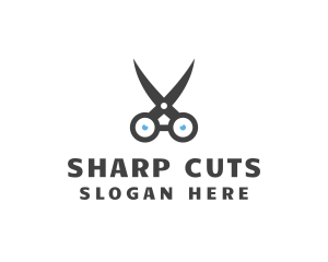 Scissors - Grey Barber Scissors logo design