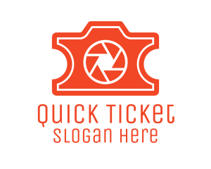 Ticket - Orange Ticket Camera logo design