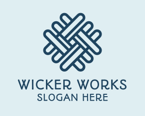 Wicker - Fabric Pattern Handicrafts logo design