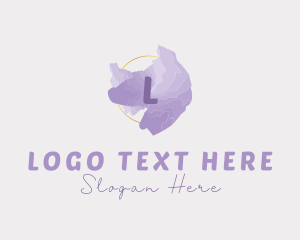Florist - Purple Watercolor Fashion logo design