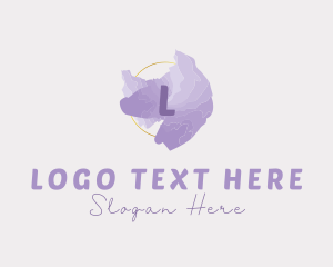 Purple Watercolor Fashion Logo